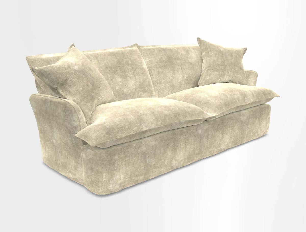 St Ives 3 seater sofa in Two Tone Plain Biscuit