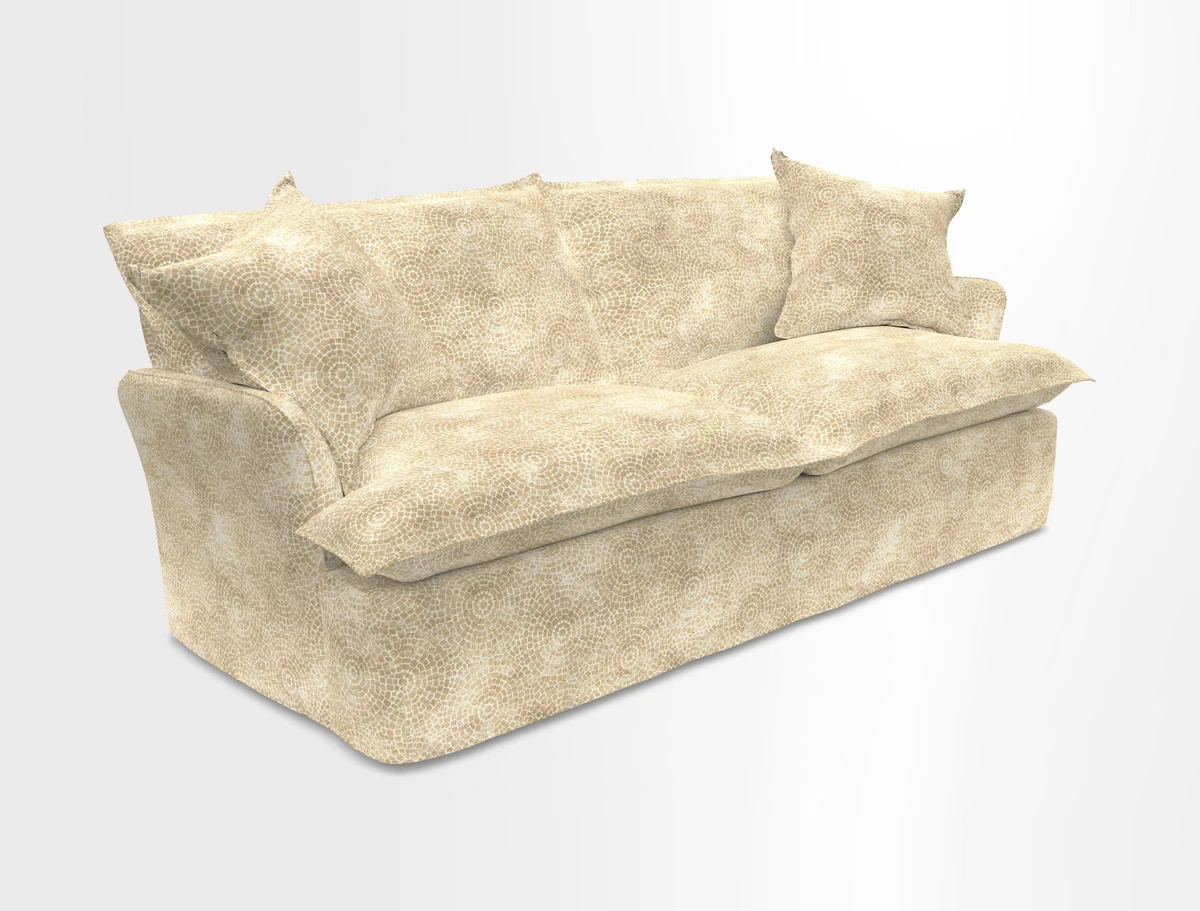 St Ives 3 seater sofa in Two Tone Plain Biscuit