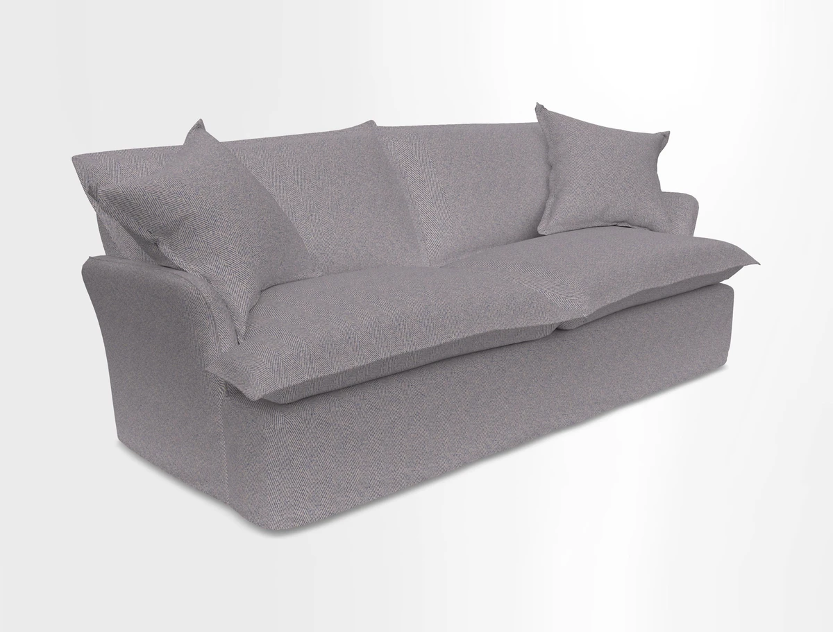 St Ives 3 seater sofa in Two Tone Plain Biscuit
