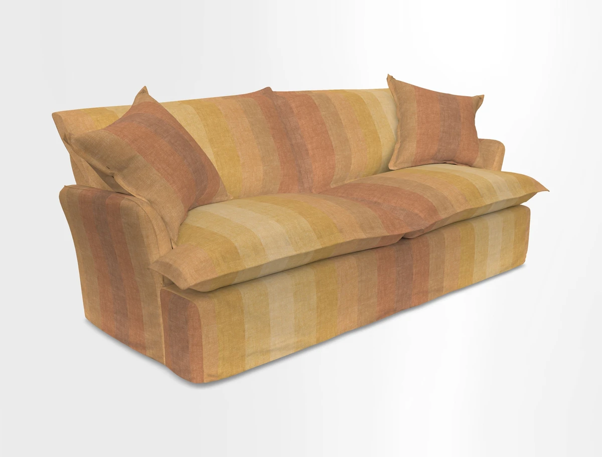 St Ives 3 seater sofa in Two Tone Plain Biscuit