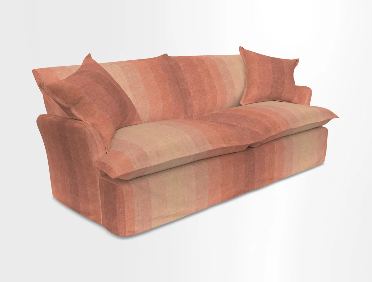St Ives 3 seater sofa in Two Tone Plain Biscuit