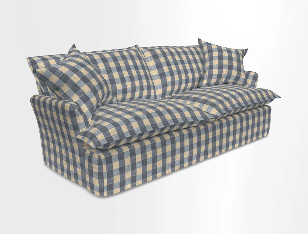 St Ives 3 seater sofa in Two Tone Plain Biscuit