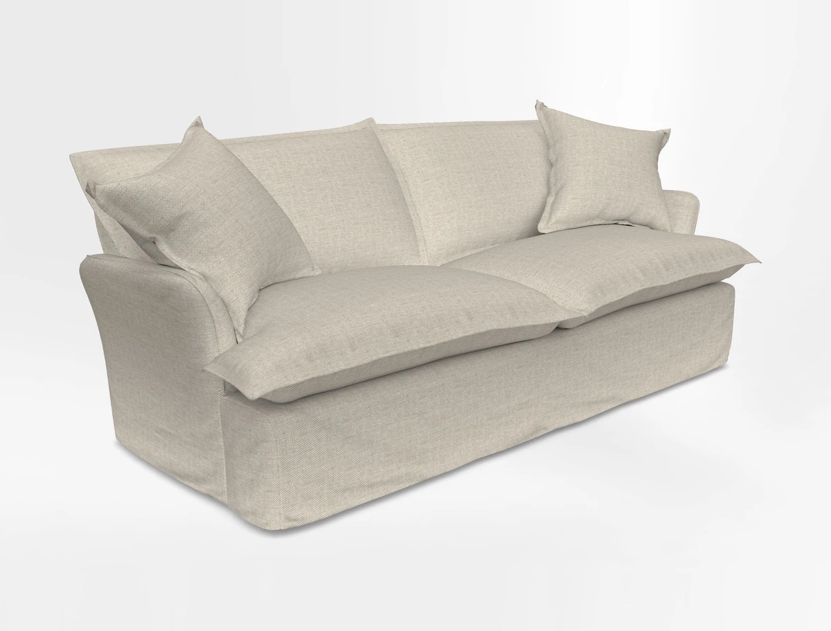 St Ives 3 seater sofa in Two Tone Plain Biscuit