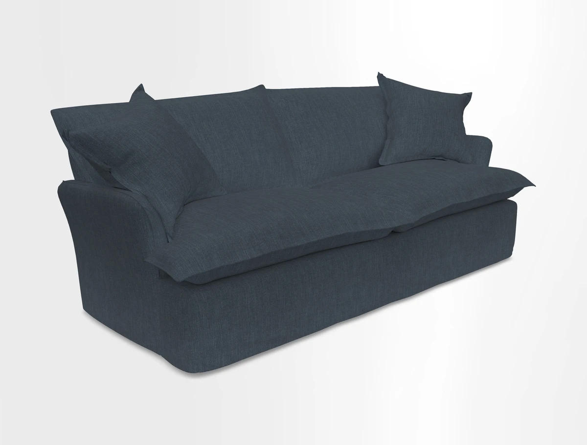 St Ives 3 seater sofa in Two Tone Plain Biscuit
