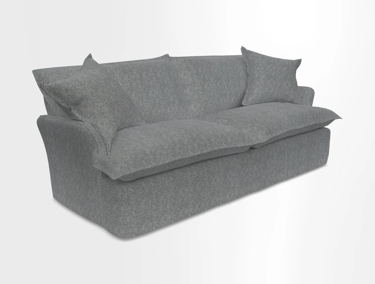 St Ives 3 seater sofa in Two Tone Plain Biscuit
