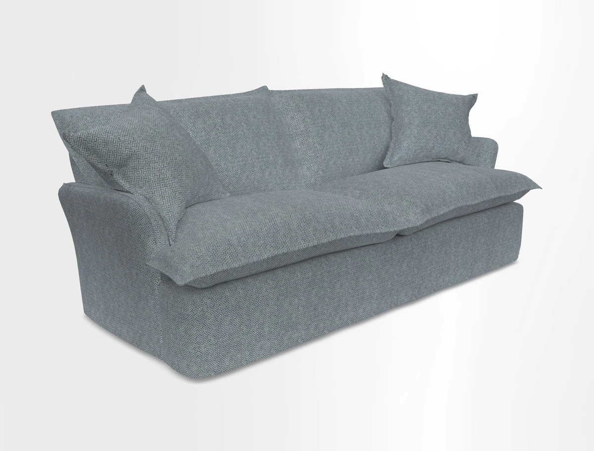 St Ives 3 seater sofa in Two Tone Plain Biscuit