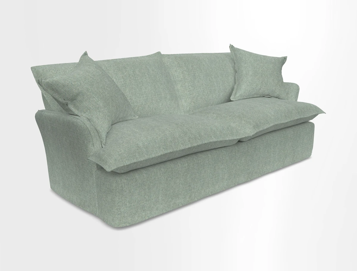 St Ives 3 seater sofa in Two Tone Plain Biscuit