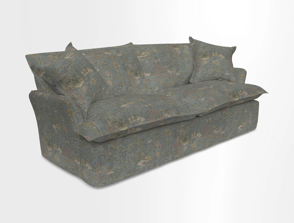 St Ives 3 seater sofa in Two Tone Plain Biscuit