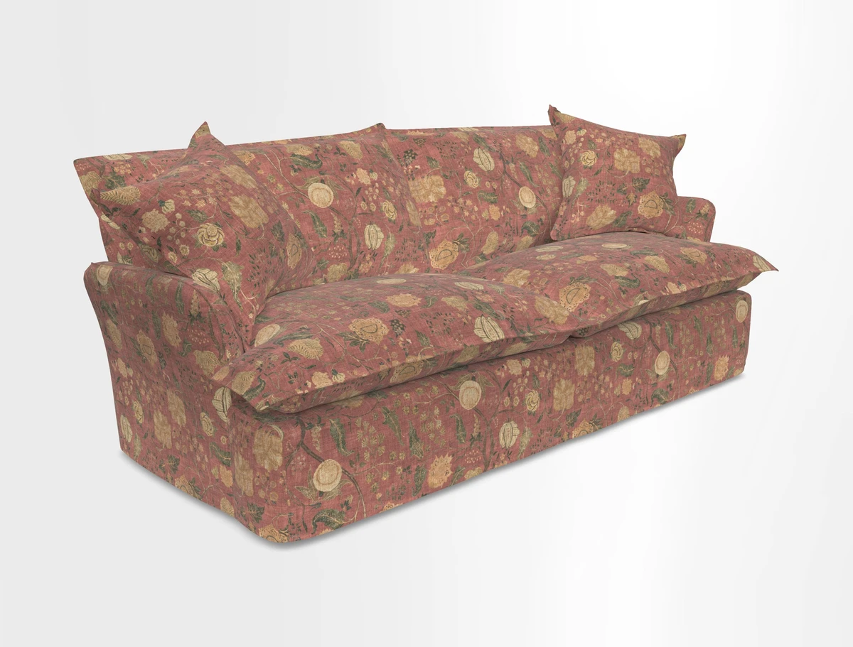 St Ives 3 seater sofa in Two Tone Plain Biscuit