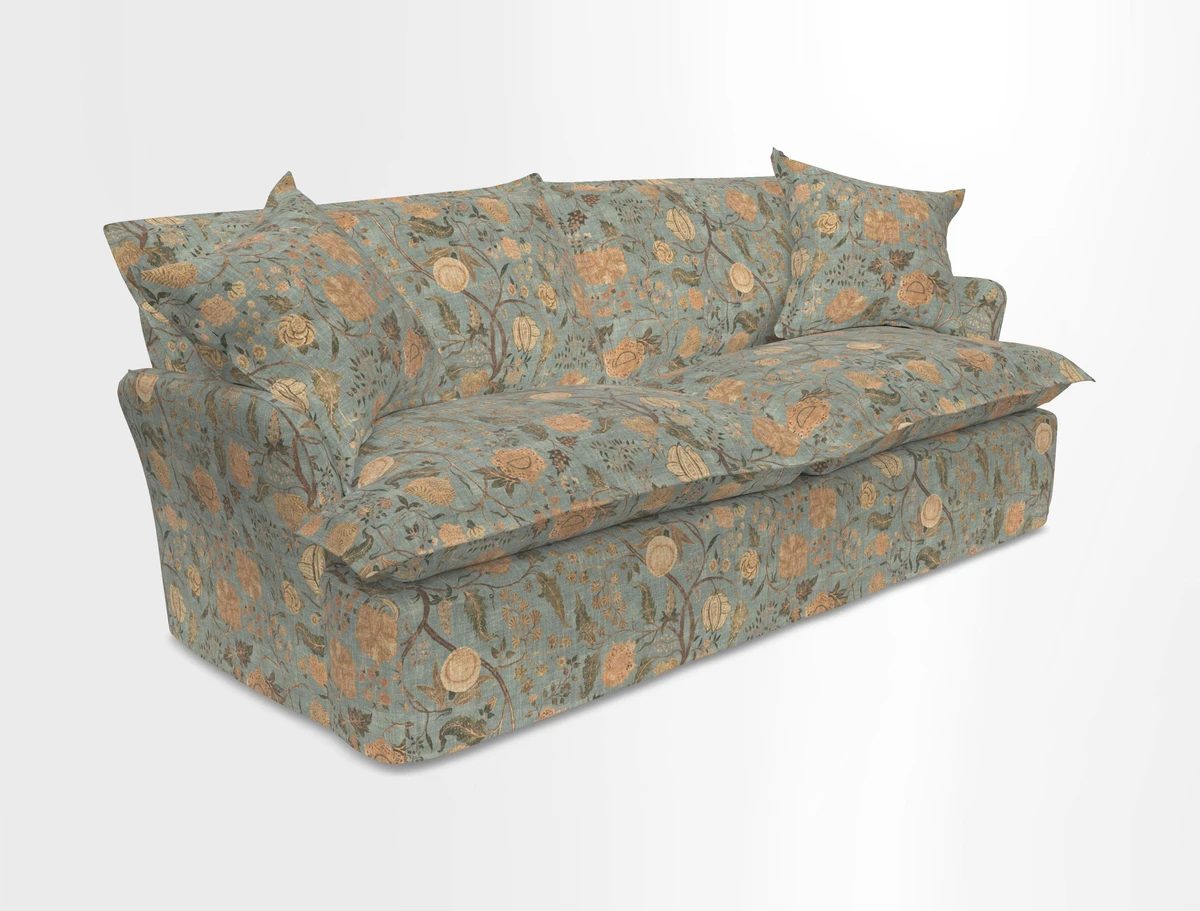 St Ives 3 seater sofa in Two Tone Plain Biscuit