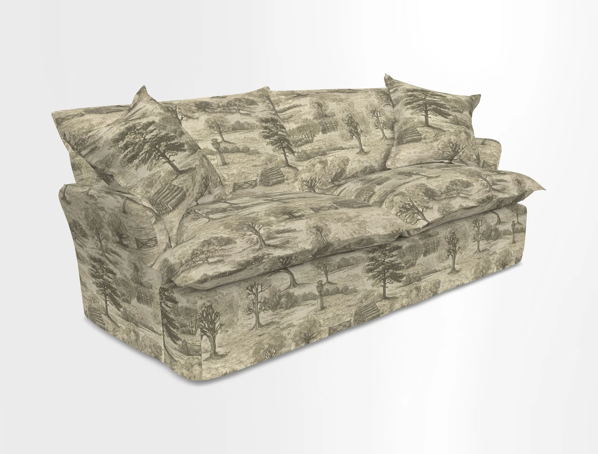 St Ives 3 seater sofa in Two Tone Plain Biscuit