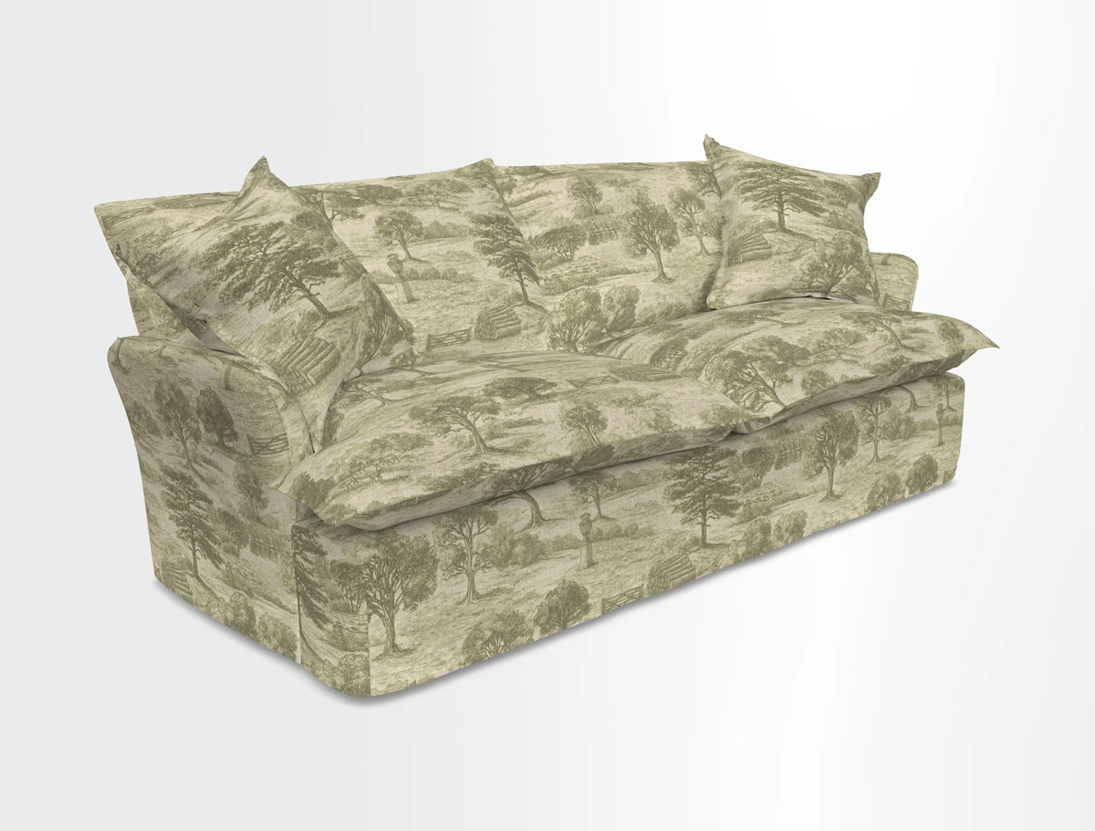 St Ives 3 seater sofa in Two Tone Plain Biscuit