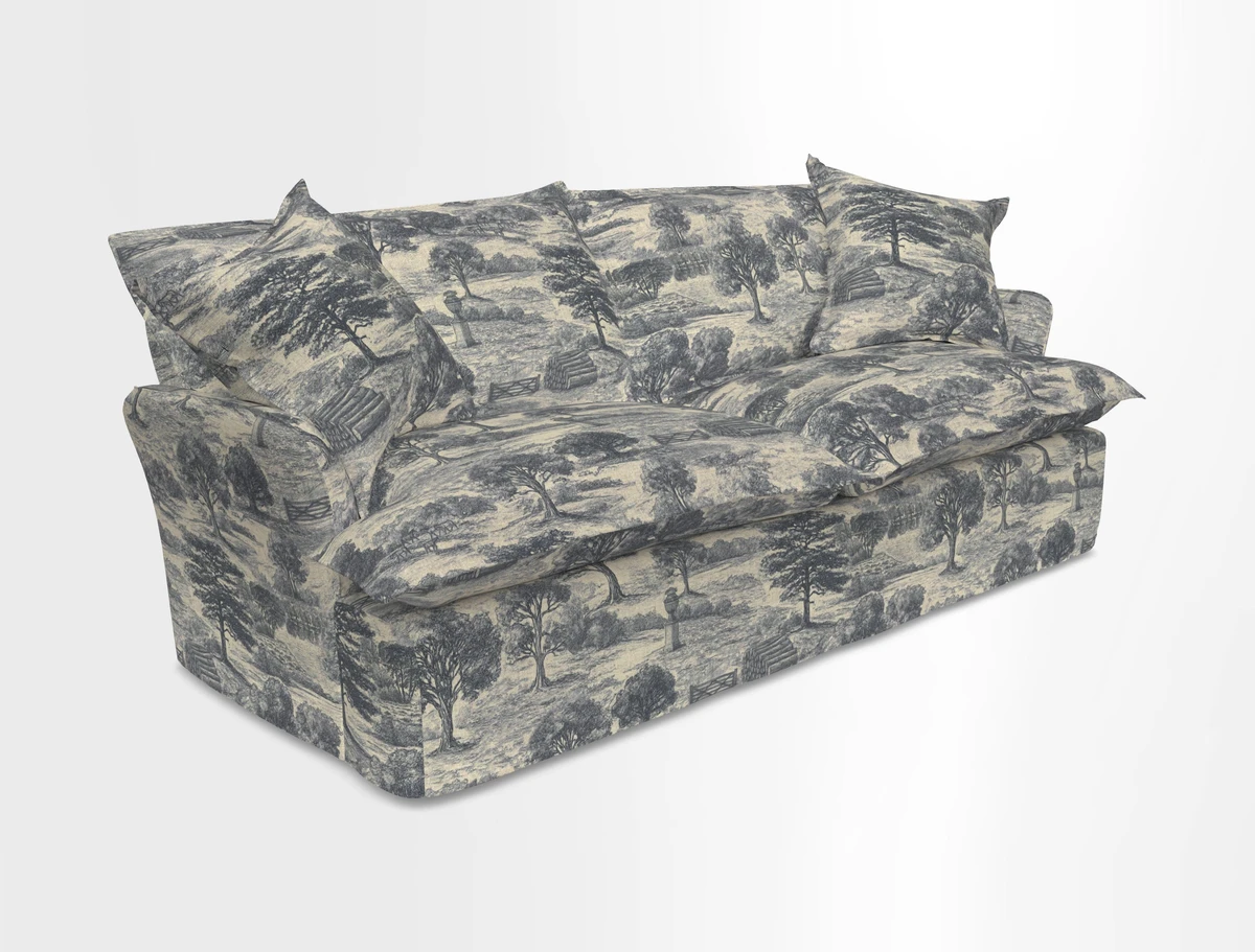 St Ives 3 seater sofa in Two Tone Plain Biscuit
