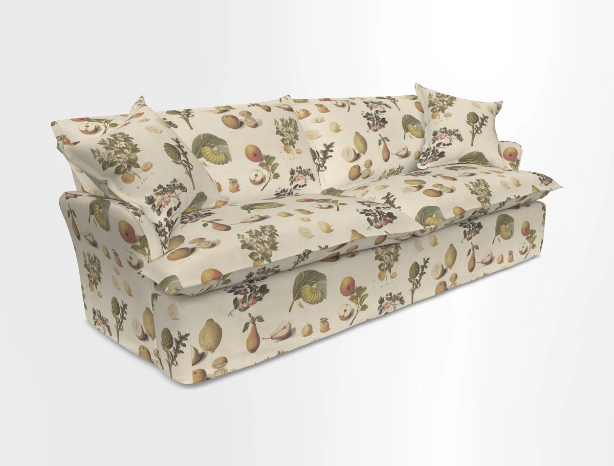 St Ives 4 seater sofa in Two Tone Plain Biscuit