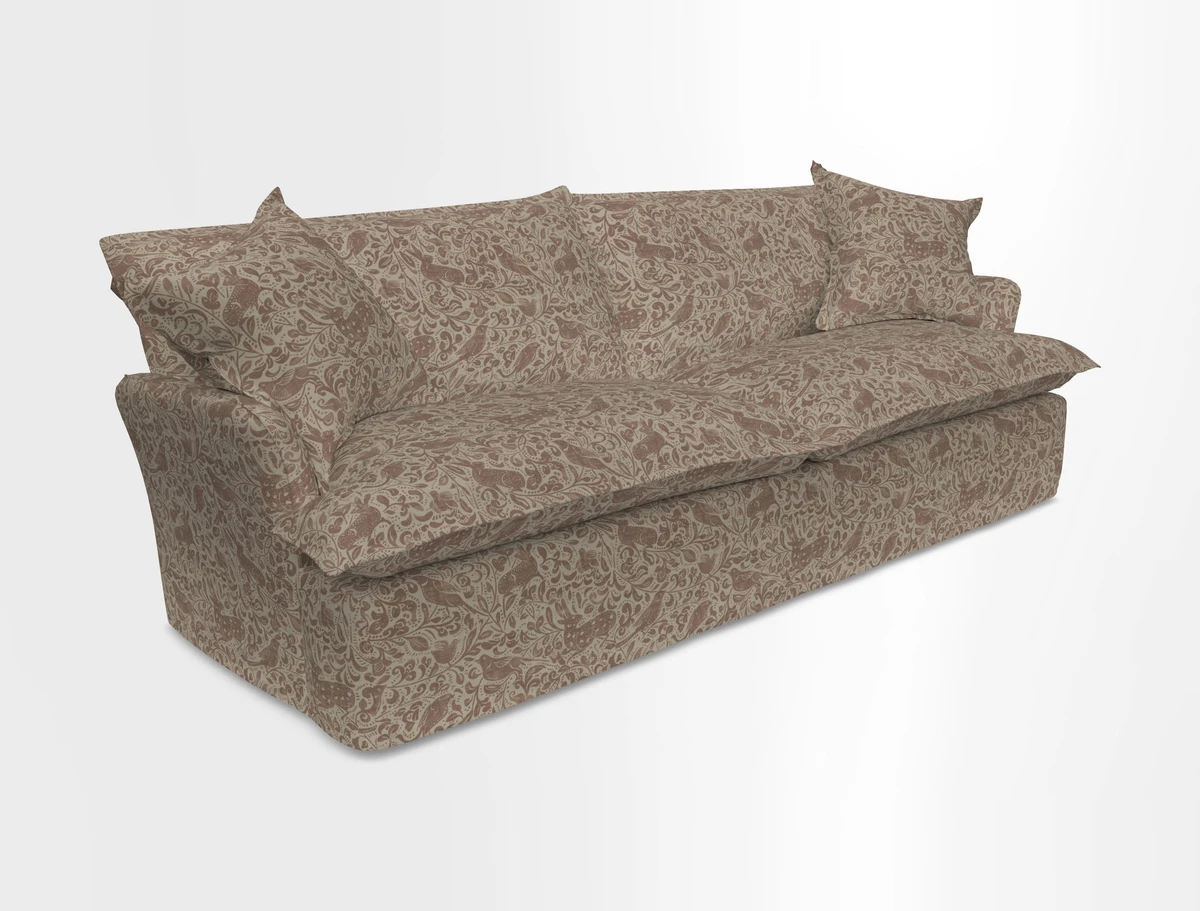 St Ives 4 seater sofa in Two Tone Plain Biscuit
