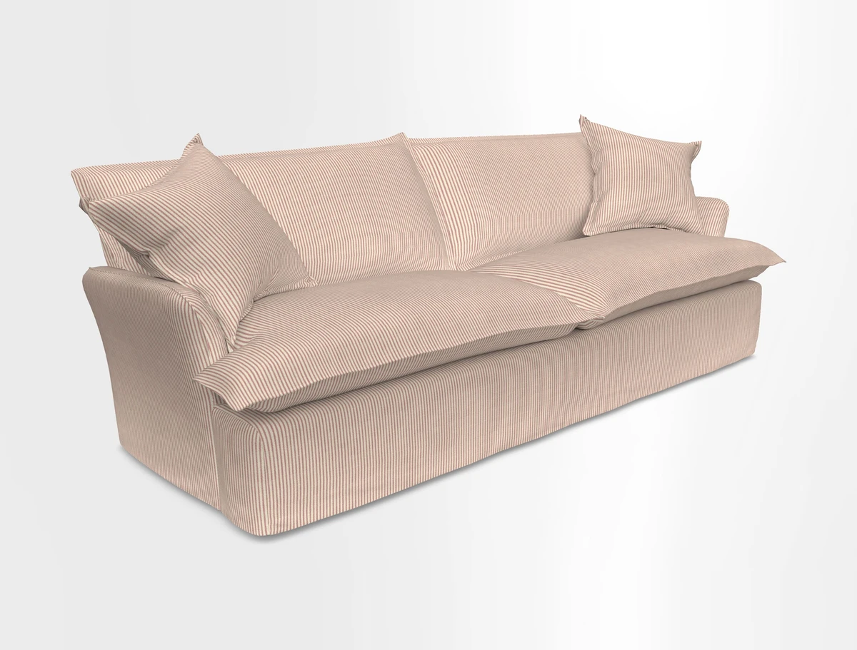 St Ives 4 seater sofa in Two Tone Plain Biscuit