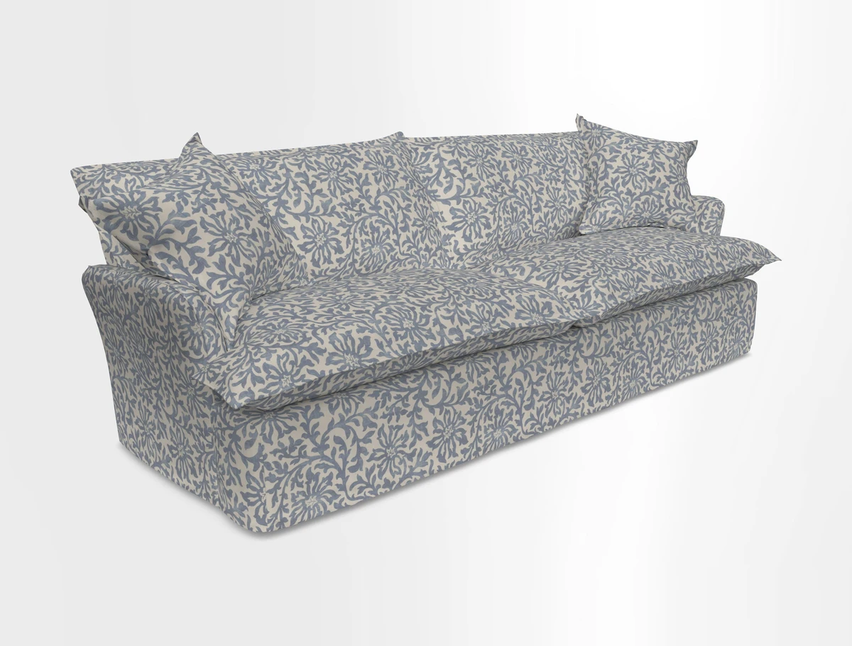 St Ives 4 seater sofa in Two Tone Plain Biscuit