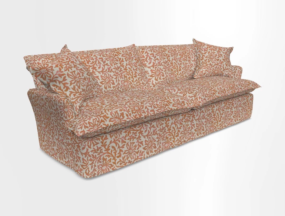 St Ives 4 seater sofa in Two Tone Plain Biscuit