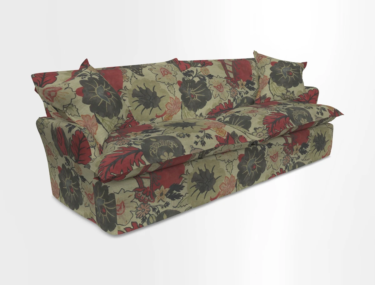 St Ives 4 seater sofa in Two Tone Plain Biscuit