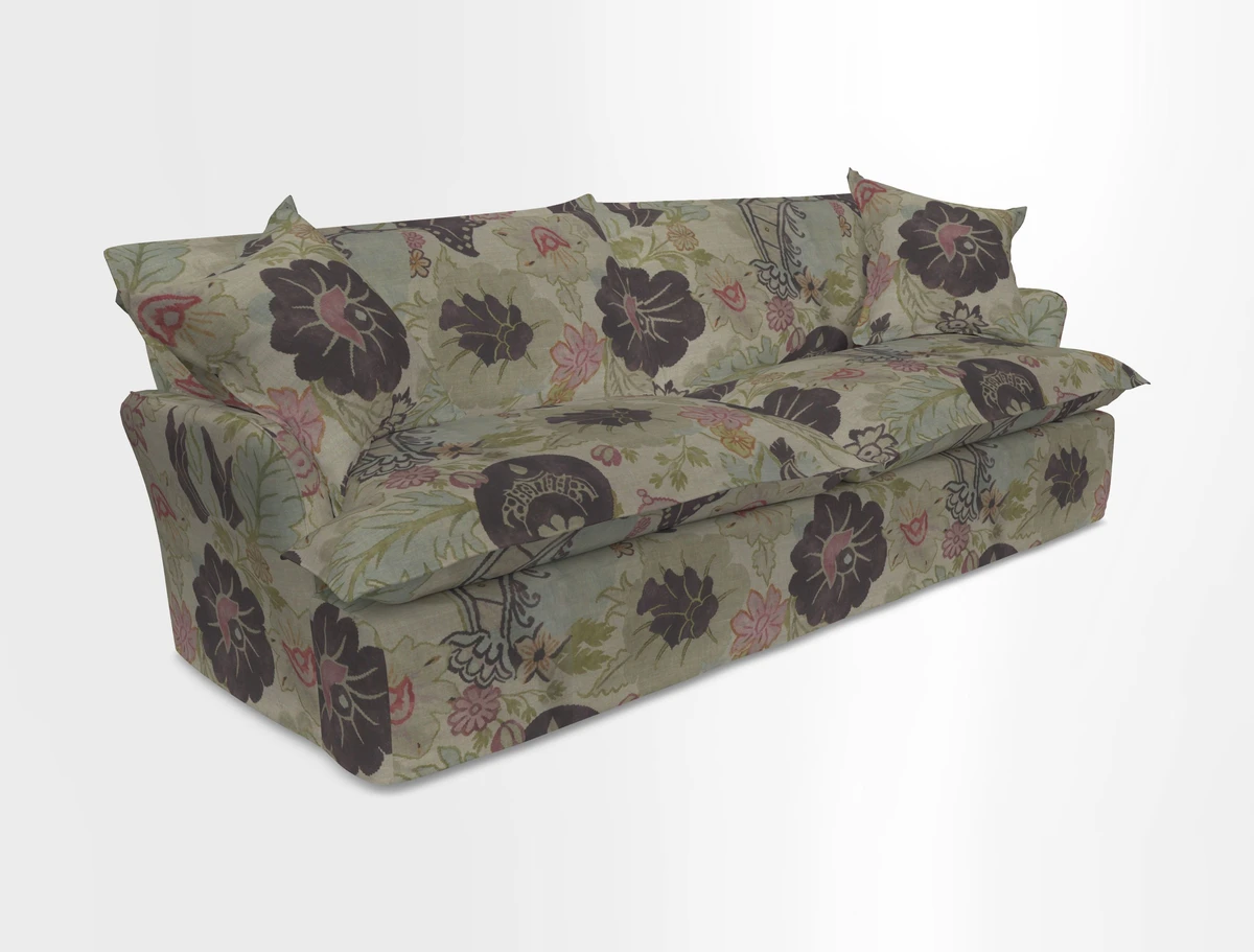St Ives 4 seater sofa in Two Tone Plain Biscuit