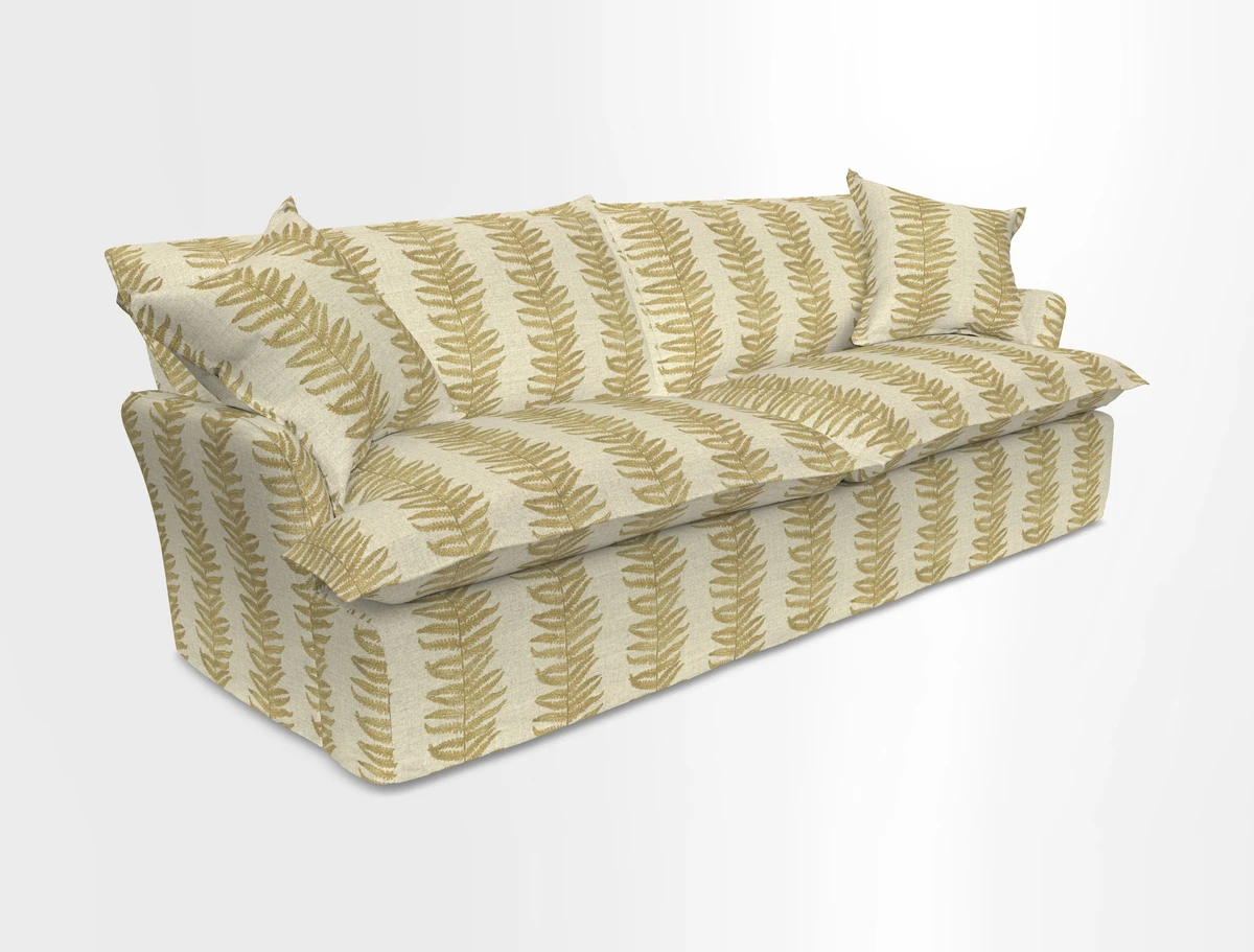 St Ives 4 seater sofa in Two Tone Plain Biscuit