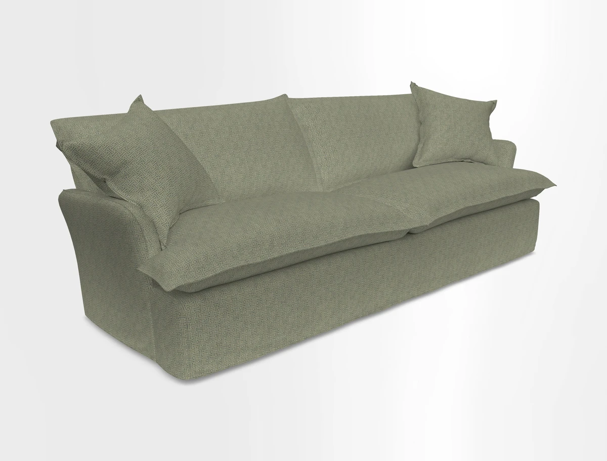 St Ives 4 seater sofa in Two Tone Plain Biscuit