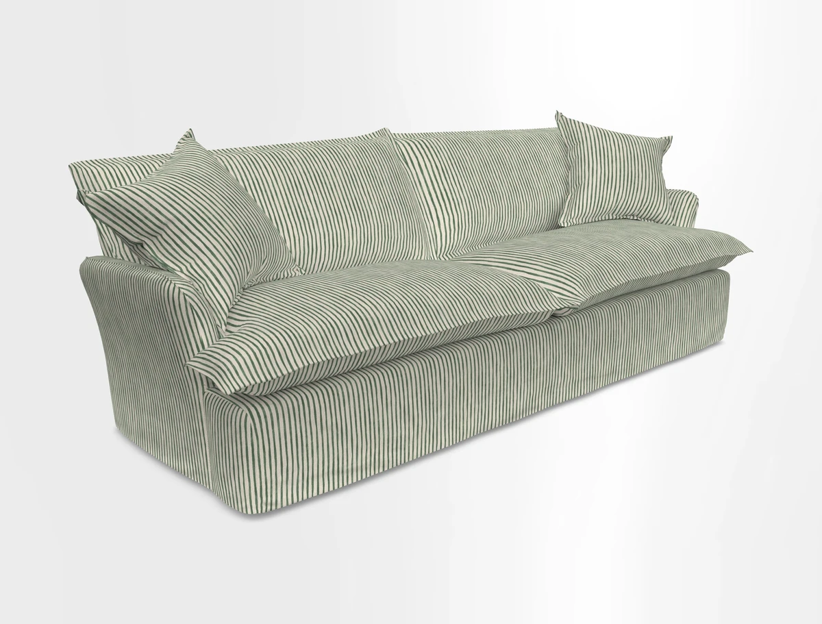 St Ives 4 seater sofa in Two Tone Plain Biscuit