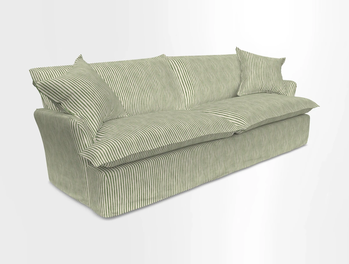 St Ives 4 seater sofa in Two Tone Plain Biscuit