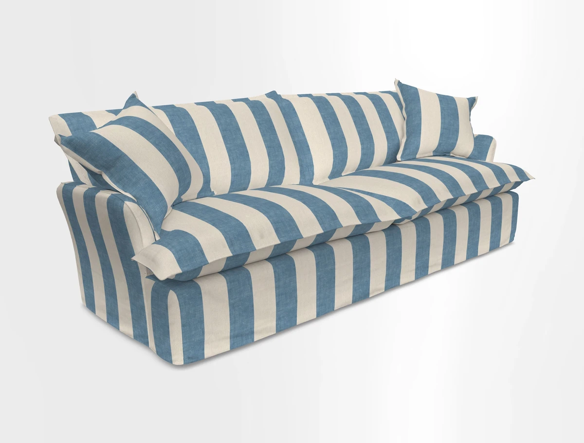 St Ives 4 seater sofa in Two Tone Plain Biscuit
