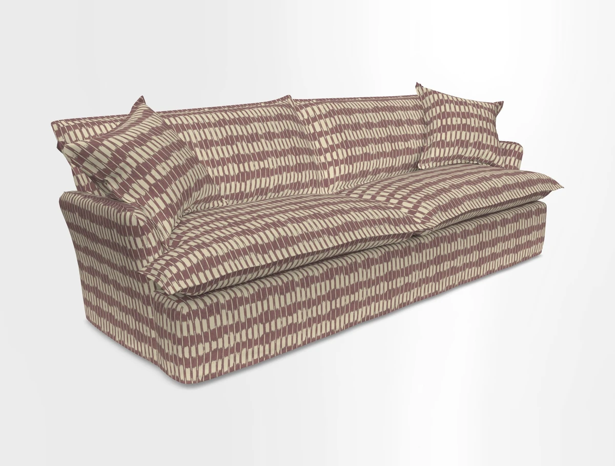 St Ives 4 seater sofa in Two Tone Plain Biscuit