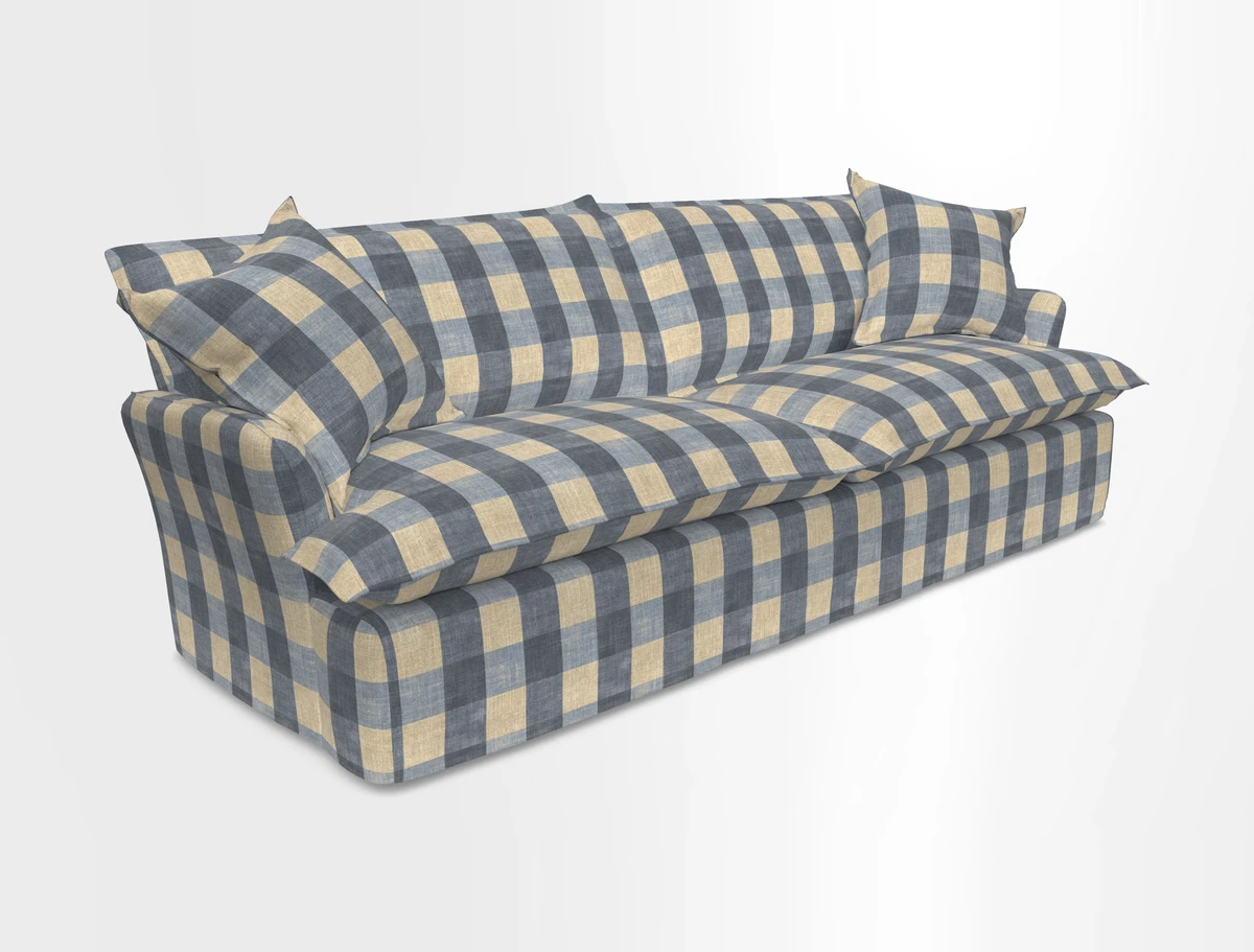St Ives 4 seater sofa in Two Tone Plain Biscuit