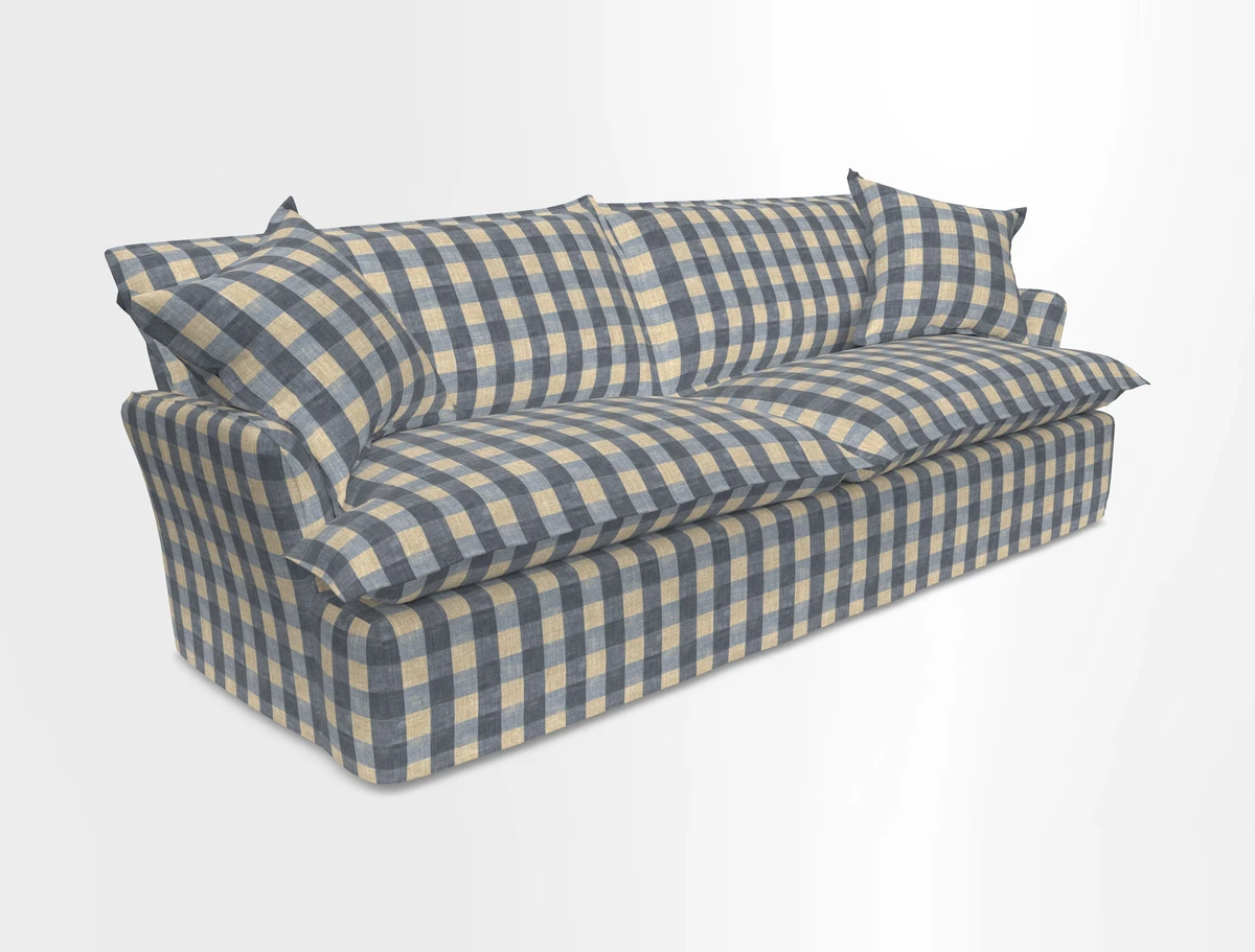 St Ives 4 seater sofa in Two Tone Plain Biscuit