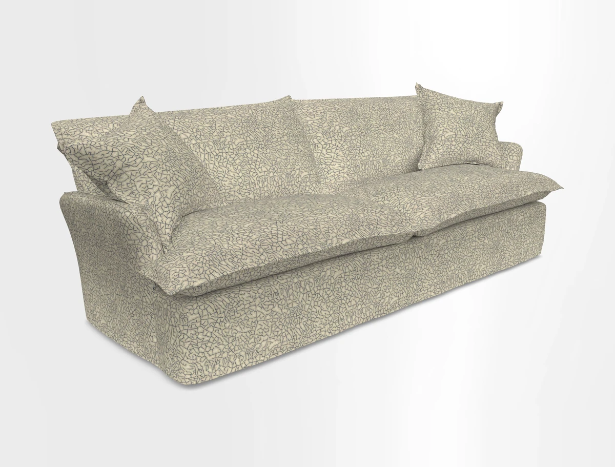 St Ives 4 seater sofa in Two Tone Plain Biscuit