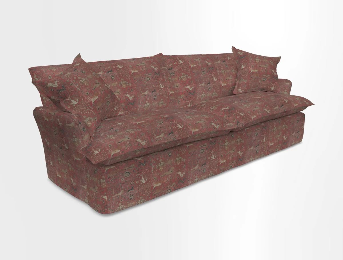 St Ives 4 seater sofa in Two Tone Plain Biscuit