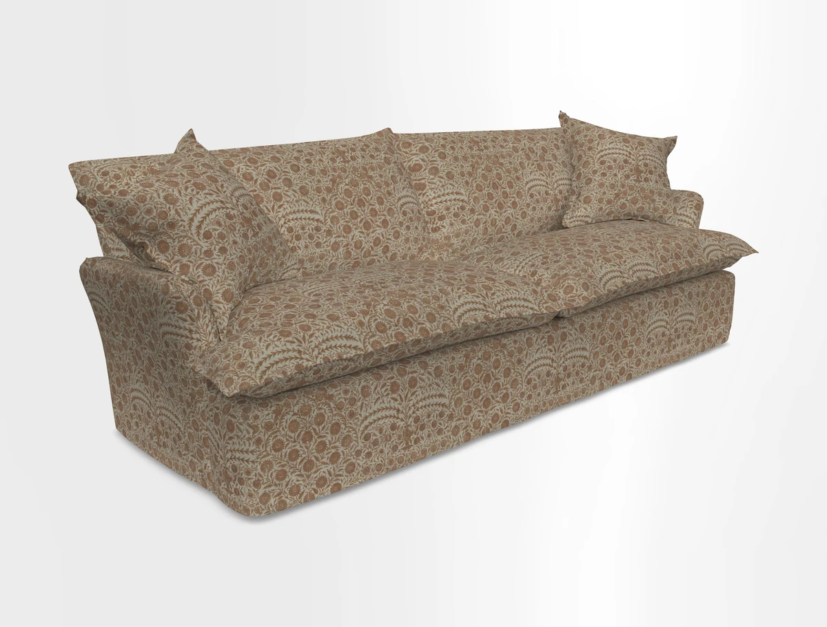 St Ives 4 seater sofa in Two Tone Plain Biscuit
