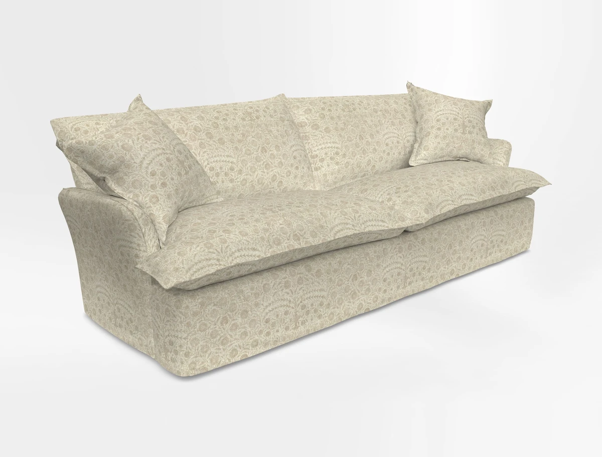 St Ives 4 seater sofa in Two Tone Plain Biscuit