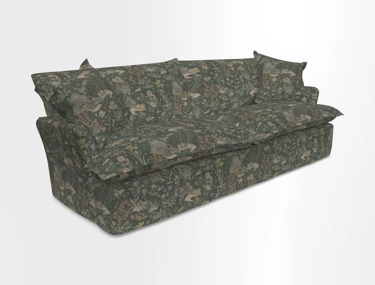 St Ives 4 seater sofa in Two Tone Plain Biscuit