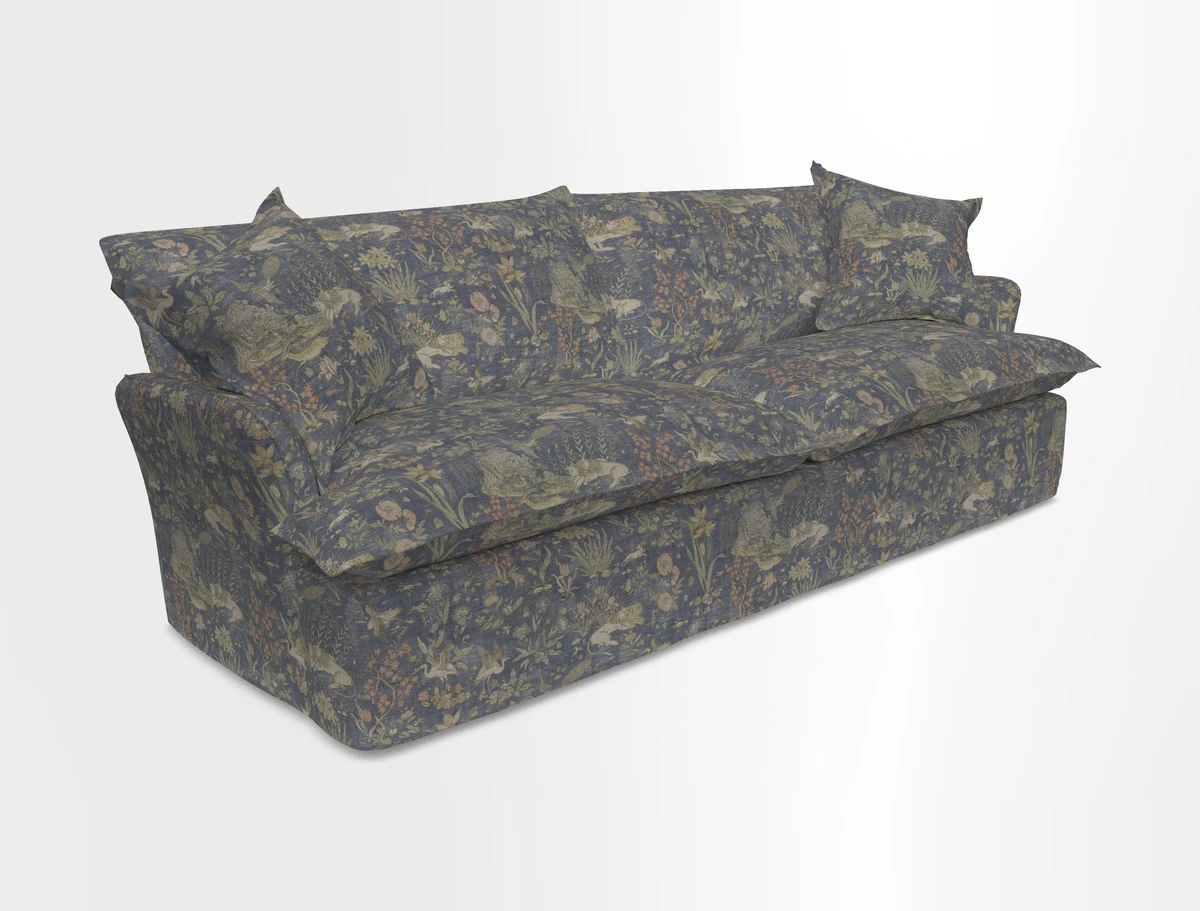 St Ives 4 seater sofa in Two Tone Plain Biscuit