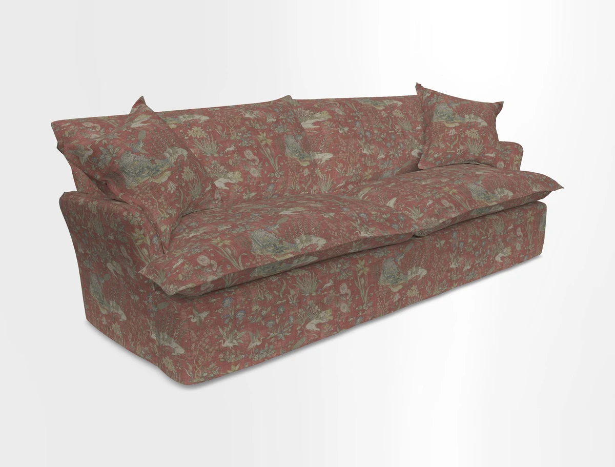 St Ives 4 seater sofa in Two Tone Plain Biscuit