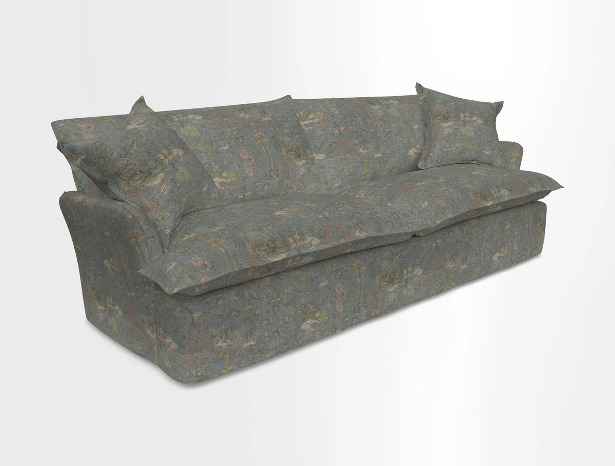 St Ives 4 seater sofa in Two Tone Plain Biscuit