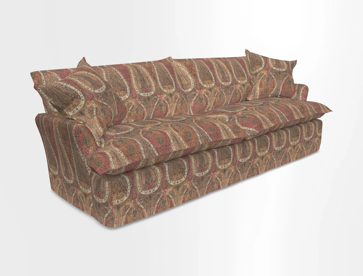 St Ives 4 seater sofa in Two Tone Plain Biscuit