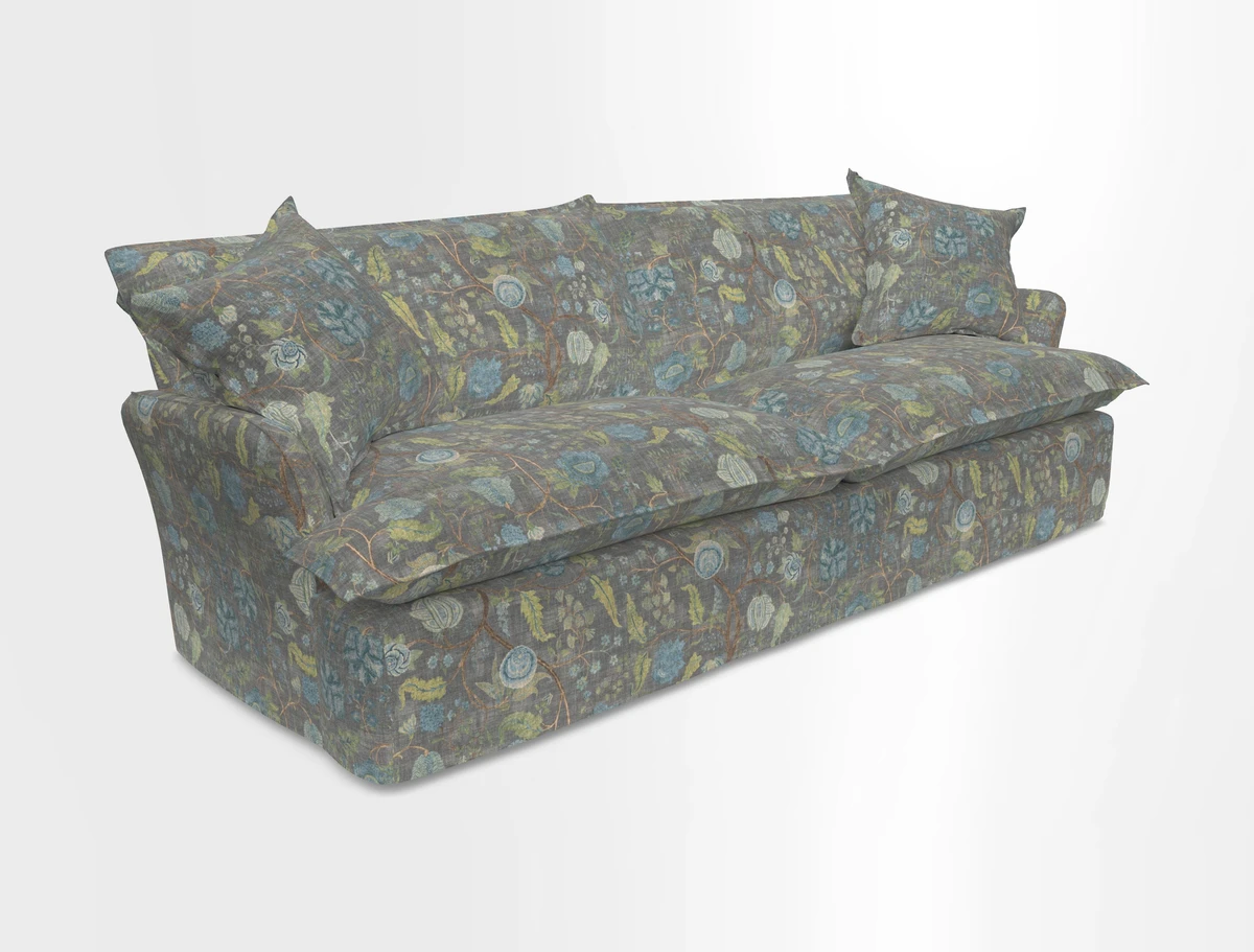 St Ives 4 seater sofa in Two Tone Plain Biscuit