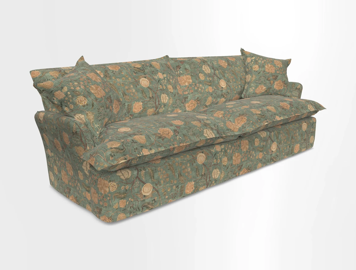 St Ives 4 seater sofa in Two Tone Plain Biscuit