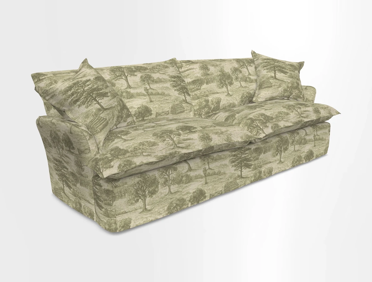 St Ives 4 seater sofa in Two Tone Plain Biscuit