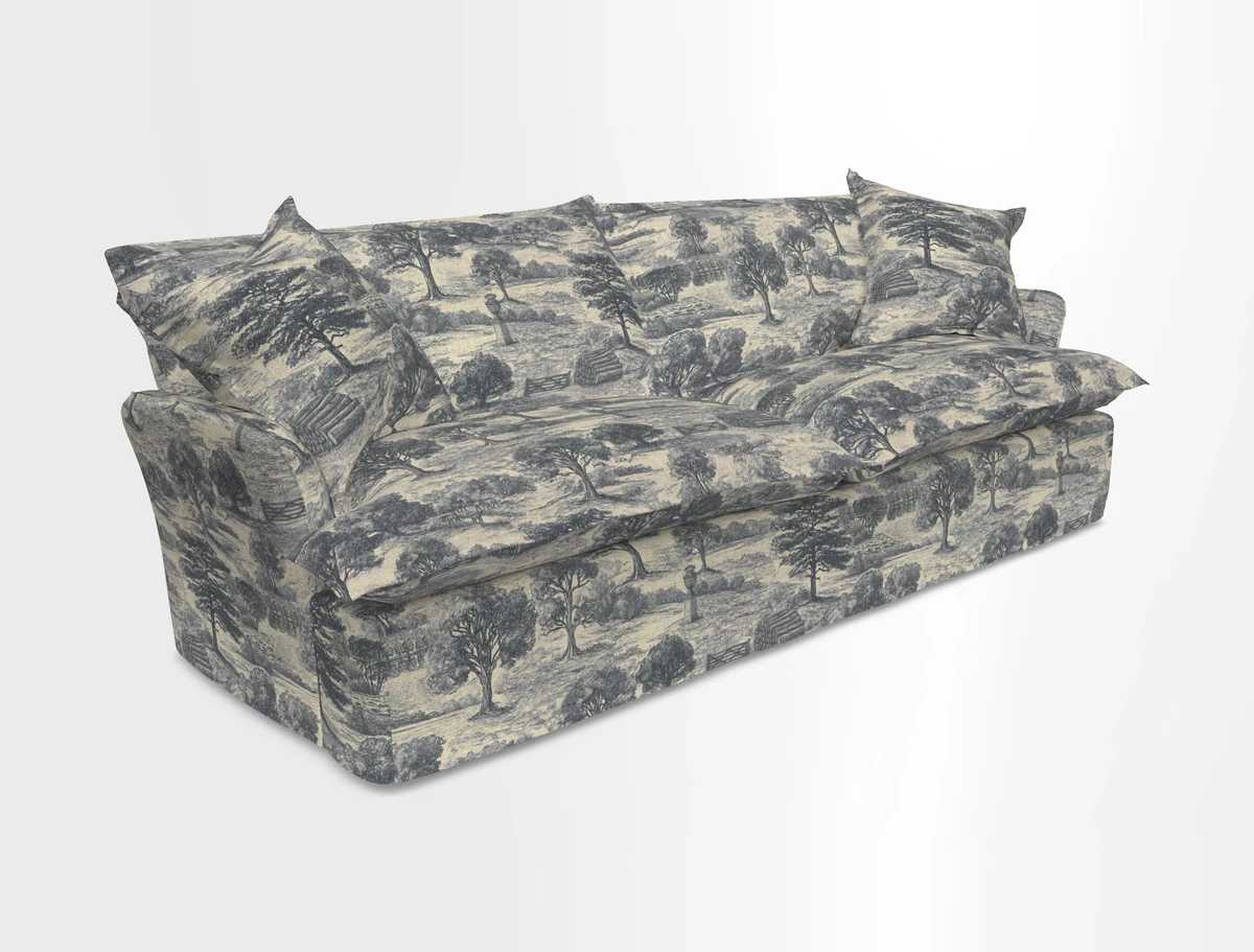 St Ives 4 seater sofa in Two Tone Plain Biscuit