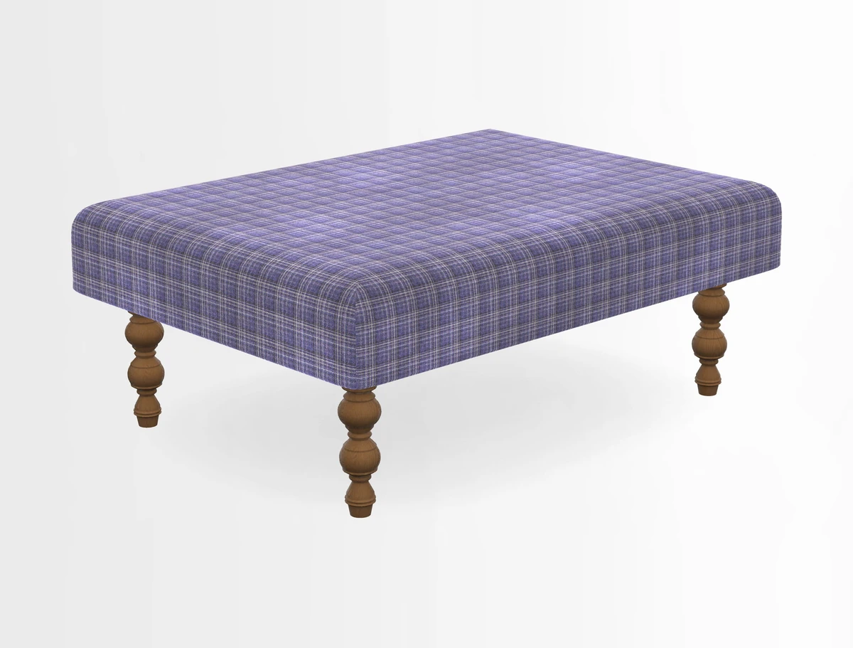 Porthallow Footstool in V&A Threads of India Sulawesi Splendour Indra Winter
