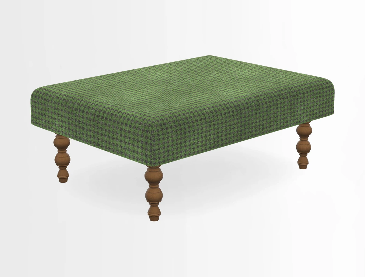 Porthallow Footstool in V&A Threads of India Sulawesi Splendour Indra Winter