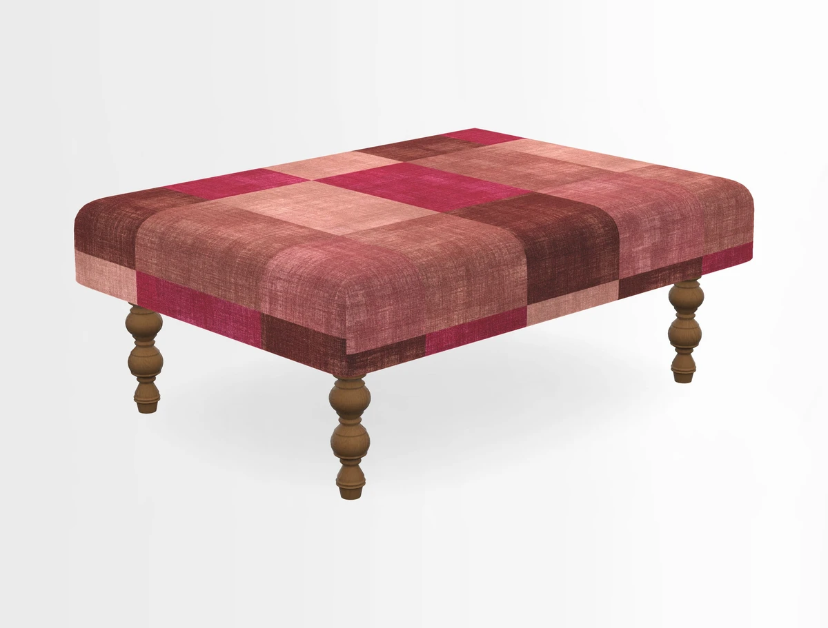 Porthallow Footstool in V&A Threads of India Sulawesi Splendour Indra Winter
