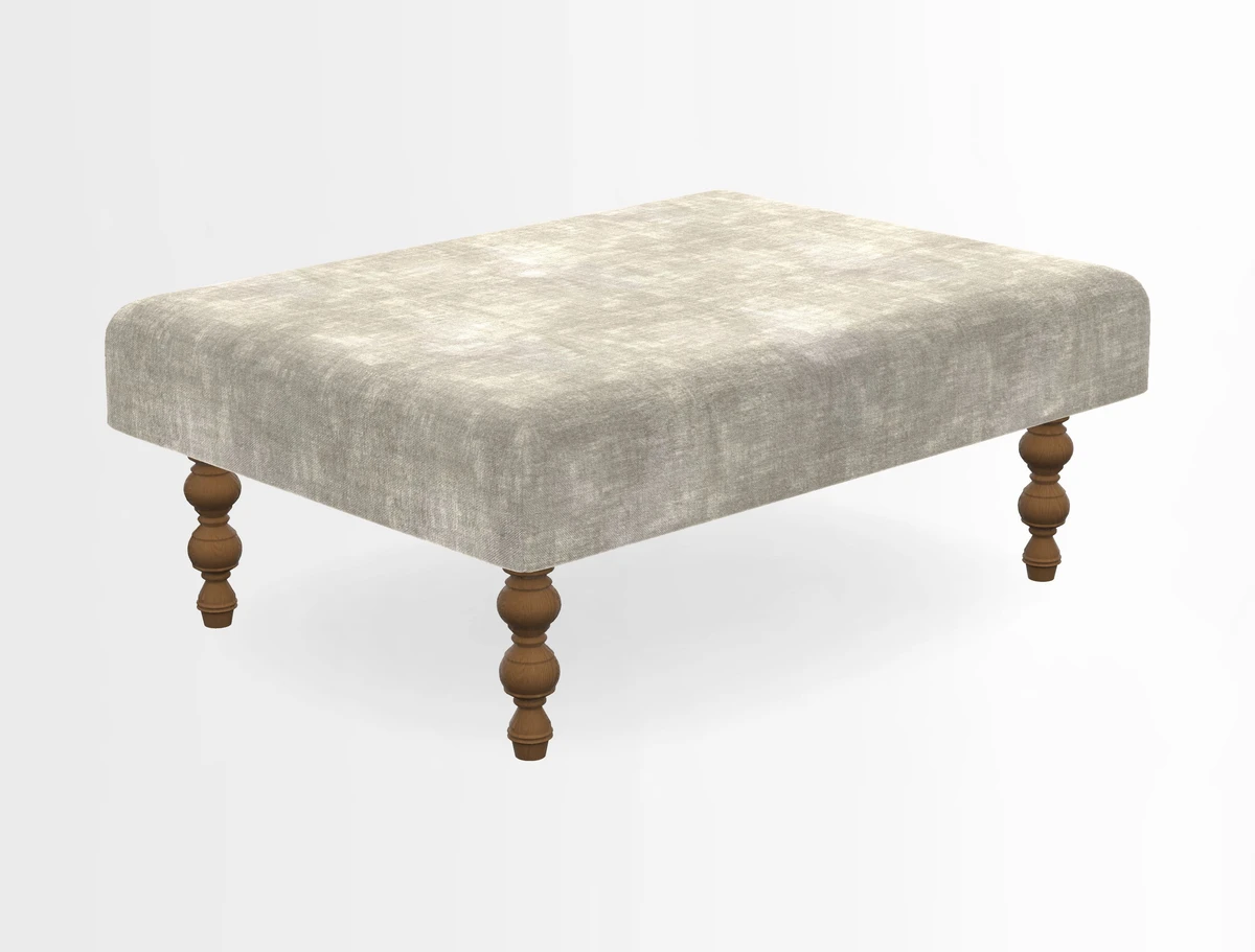Porthallow Footstool in V&A Threads of India Sulawesi Splendour Indra Winter