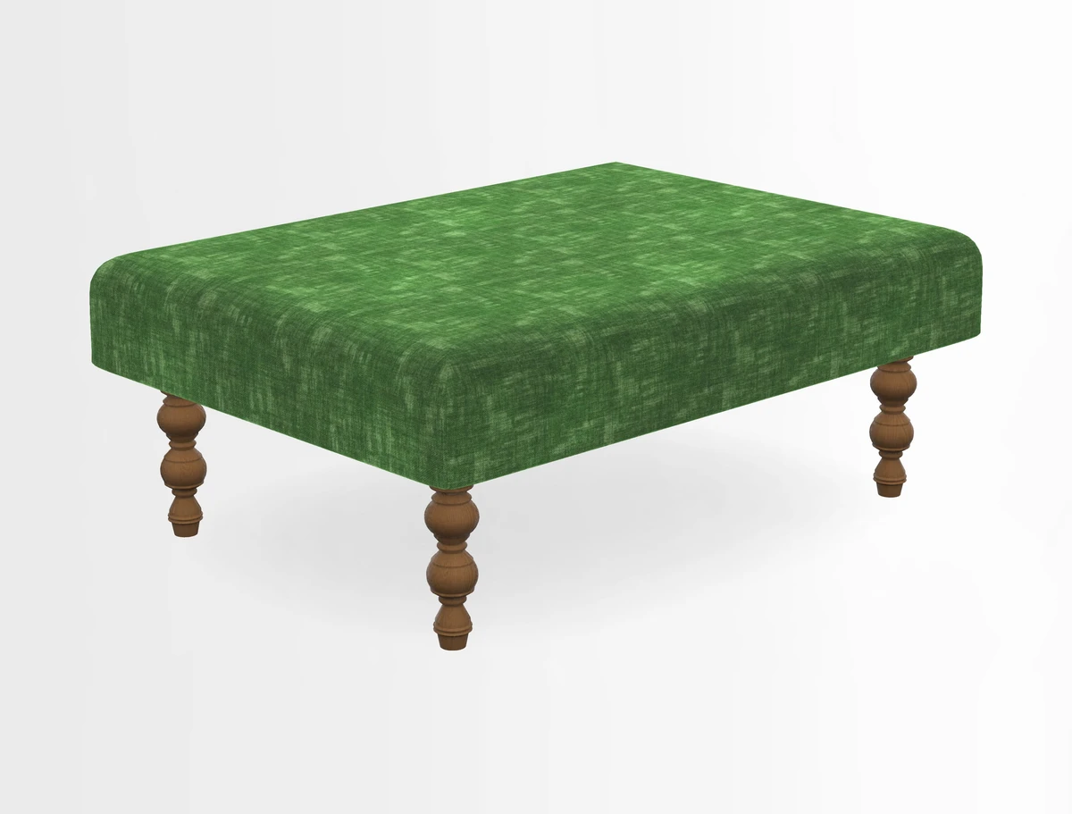 Porthallow Footstool in V&A Threads of India Sulawesi Splendour Indra Winter